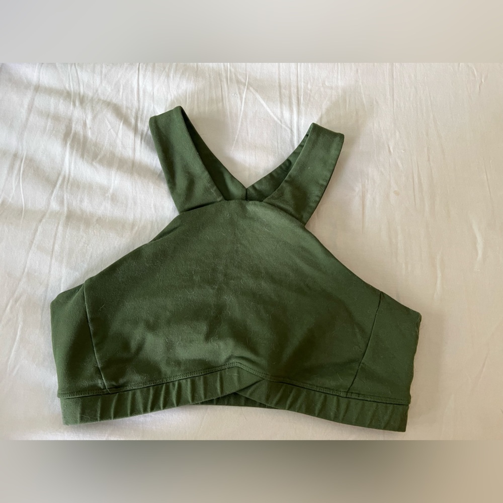 Fabletics, Sports Bra, Forest Green, Large, Good Condition